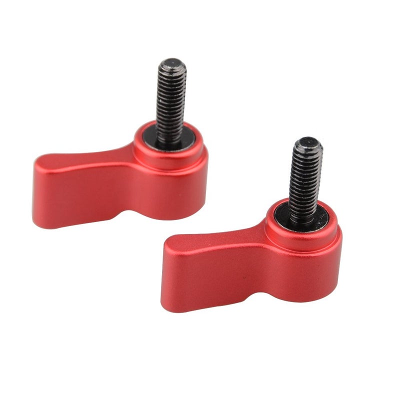 CAMVATE Knob Screw with M5 Male Threading Rotating Adjustable Thumb Lever Screw (Red,18mm Length) - 1510 - Image 1